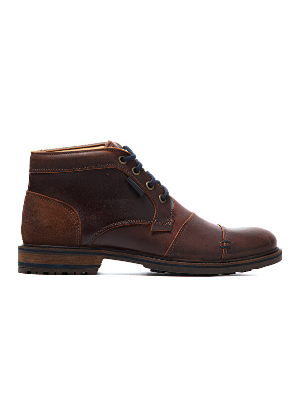 John May Erkek Bot 10522 021 WK-John May Orkut Suede Cognac