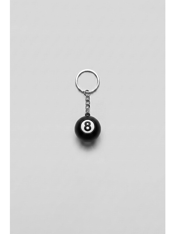 Abluka Online Unisex Bilardo Topu Anahtarlık Siyah