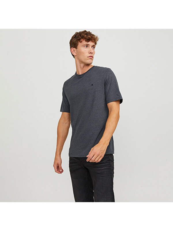 Jack & Jones Paulos Crew Neck Erkek Gri Yuvarlak Yaka Spor Tişört