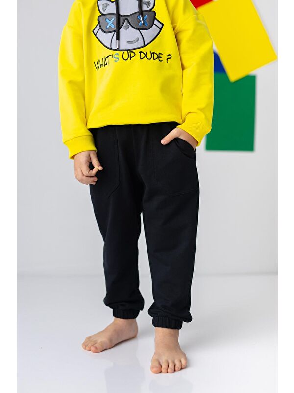 ZEYLAND Unisex Çocuk Lastikli Düz Jogger Eşofman Altı