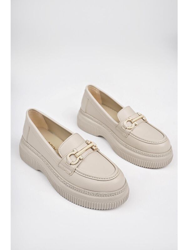 PEGULA Kadın Loafer Kalın Taban Günlük Rahat Ayakkabı - Görsel 4