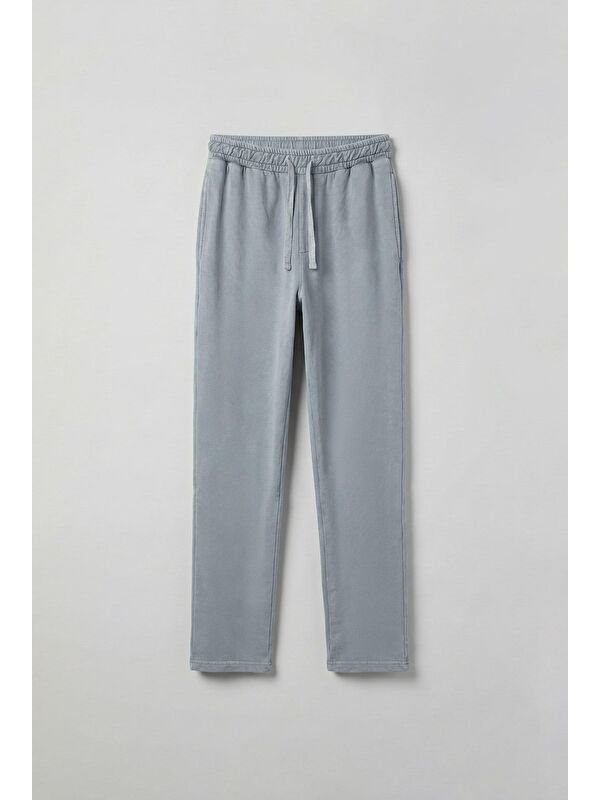 Abluka Online Erkek Yıkamalı Baggy Fit İnce Eşofman Altı Gri