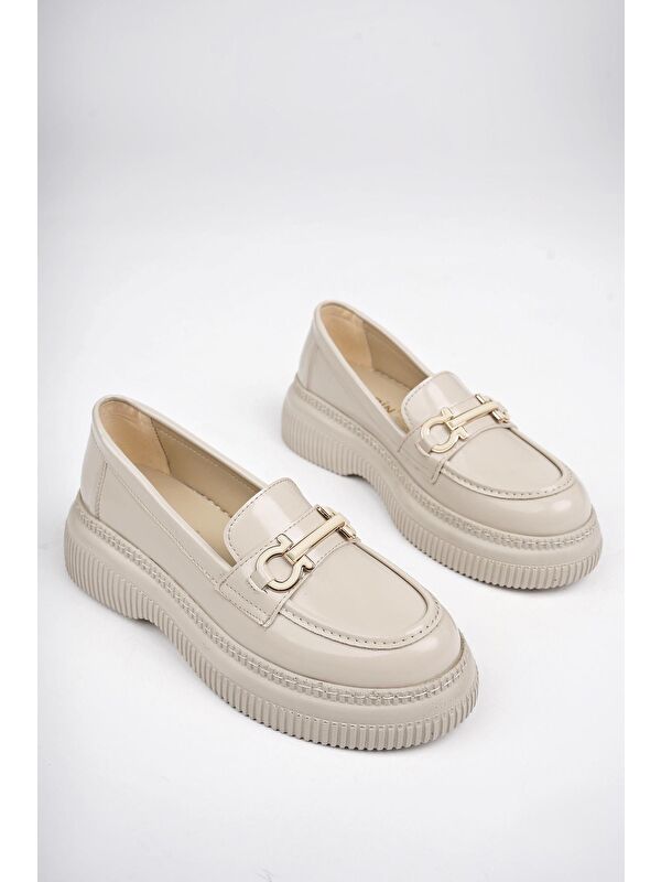 PEGULA Kadın Loafer Kalın Taban Günlük Rahat Ayakkabı - Görsel 4