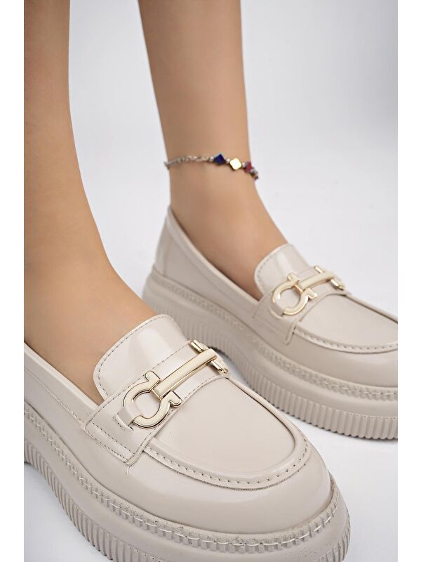 PEGULA Kadın Loafer Kalın Taban Günlük Rahat Ayakkabı - Görsel 5