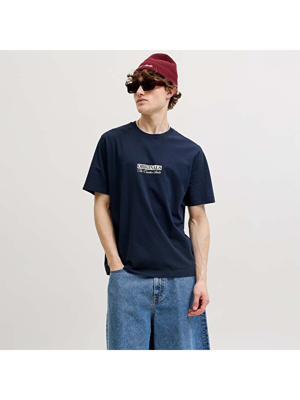 Jack & Jones Savona Box Erkek Lacivert Tişört