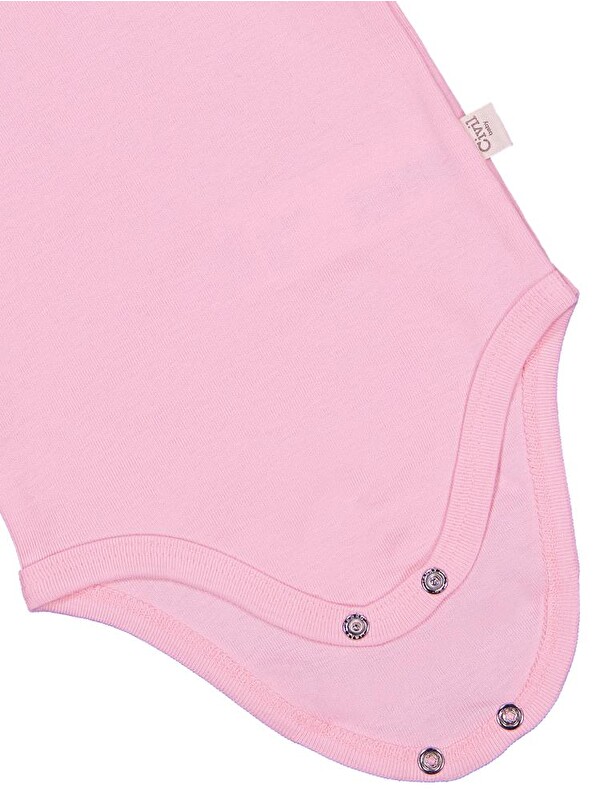 Civil Baby Düz Renkli Uzun Kol 3-9 Ay Çıtçıtlı Badi - Pembe 3-6 Ay