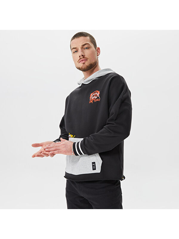 Puma Boroughs Erkek Siyah Kapüşonlu Hoodie
