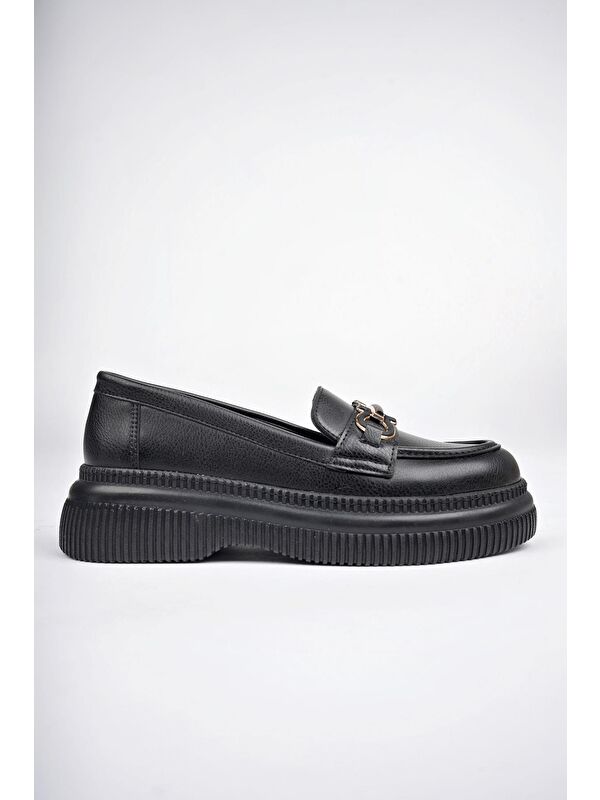 PEGULA Kadın Loafer Kalın Taban Casual Rahat Ayakkabı - Görsel 3