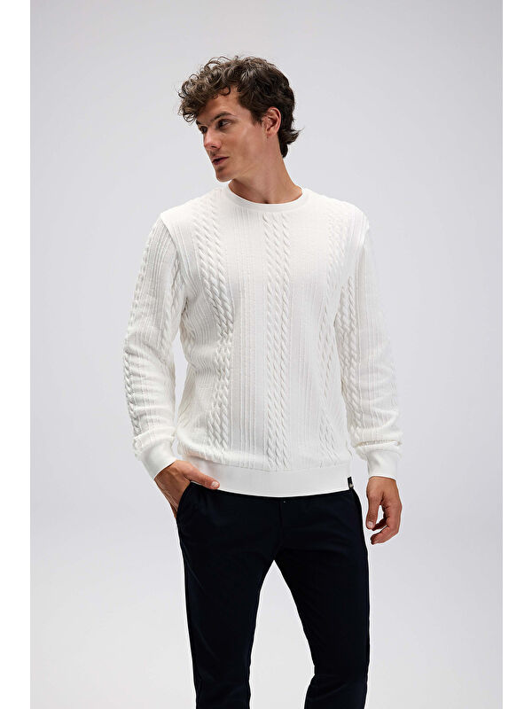 Ellesse Pamuklu Regular Fit Bisiklet Yaka Sweat EM623-OF