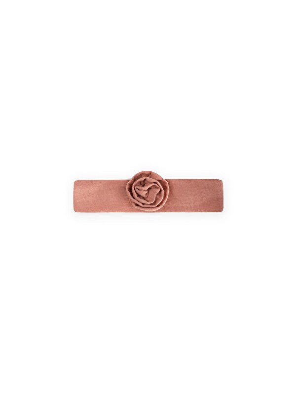 CİGİT Müslin Gül Figürlü Lastik Bandana Yavruağzı