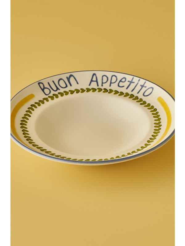 Bella Maison Limonlu Porselen Makarna Tabağı (27 cm)