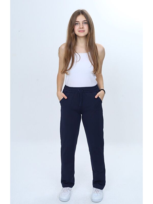 Toontoykids Unisex Çocuk Beli Paçası Lastikli Cepli Basic Eşofman Altı