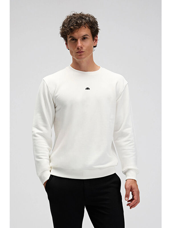 Ellesse Pamuklu Regular Fit Bisiklet Yaka Logolu Sweat EM556-OF