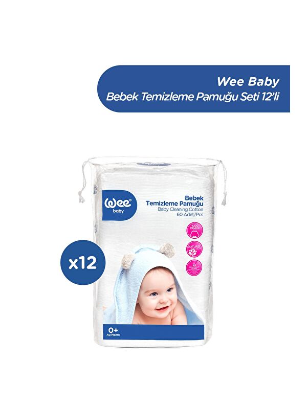 WEE BABY Bebek Temizleme Pamuğu Seti (60x12 720 Adet)