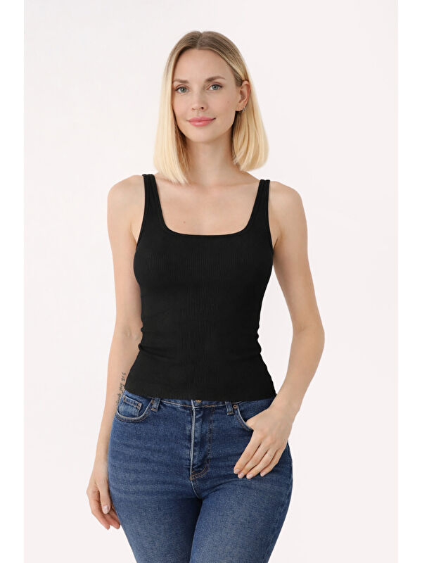 NBB Siyah Kare Yaka Seamless Body