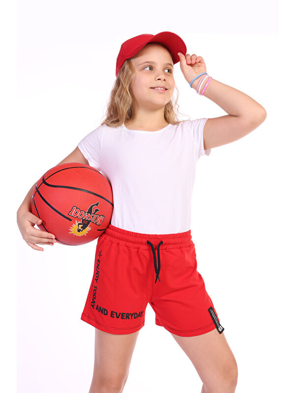 Toontoykids Kız Çocuk Enjoy Today Baskılı Şort