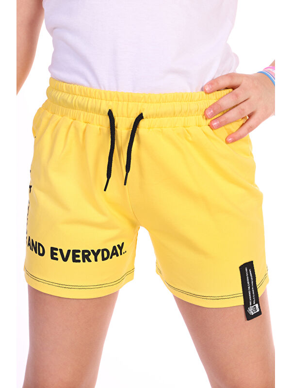 Toontoykids Kız Çocuk Enjoy Today Baskılı Şort