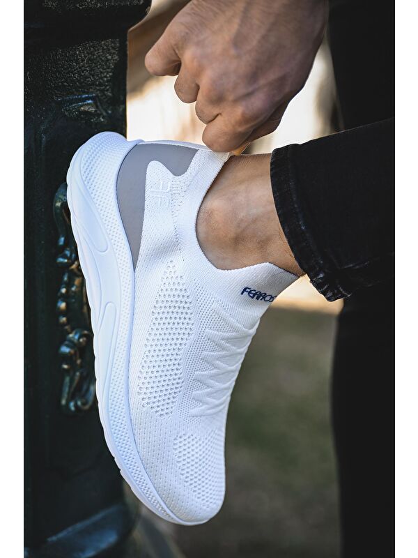 Slip On Nefes Alan Kalın Taban Erkek Sneaker - Görsel 5