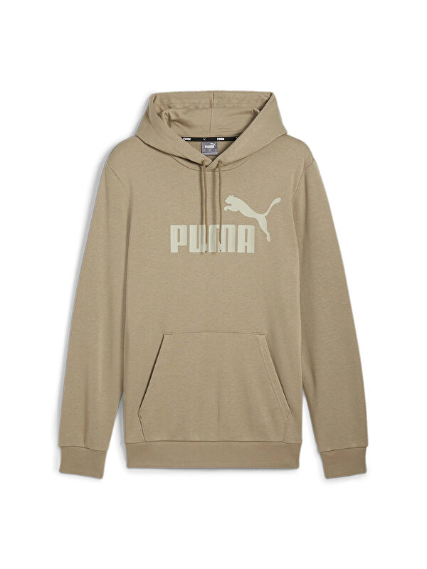 Puma Ess Big Logo Erkek Bej Kapüşonlu Hoodie