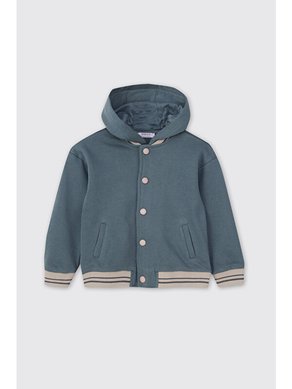 Panço Erkek Bebek Kapüşonlu Petrol Sweatshirt