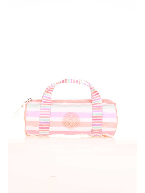 Kaukko Travel Double Stripe Kalem Çantası Salmon K2599