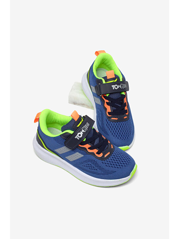 Tonny Black Beyaz Tonny Black Rahat Kalip Çocuk Unisex Nefes Alabilen Cırtlı Bağcıklı Sneaker