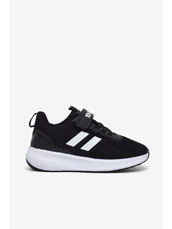 Tonny Black Beyaz Tonny Black Rahat Kalip Çocuk Unisex Nefes Alabilen Cırtlı Bağcıklı Sneaker
