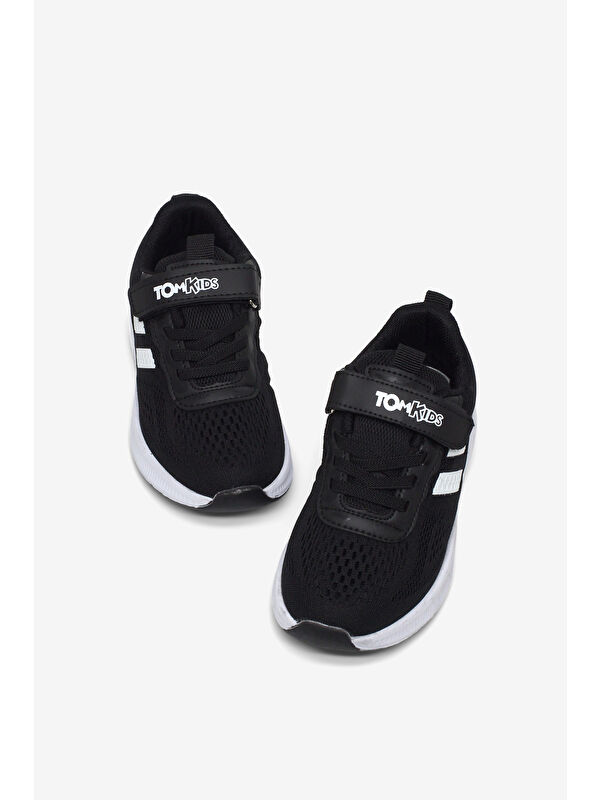 Tonny Black Beyaz Tonny Black Rahat Kalip Çocuk Unisex Nefes Alabilen Cırtlı Bağcıklı Sneaker