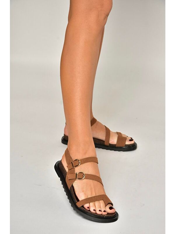 Fox Shoes Kahverengi Fox Shoes Sandalet Kadın Y250504002