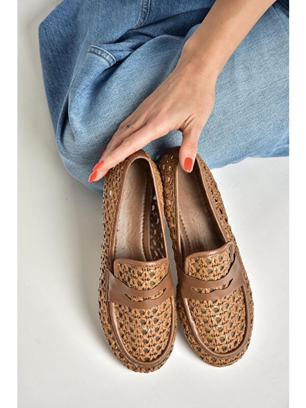 Fox Shoes Kahverengi Fox Shoes Taba Kadın Babet Y267283309