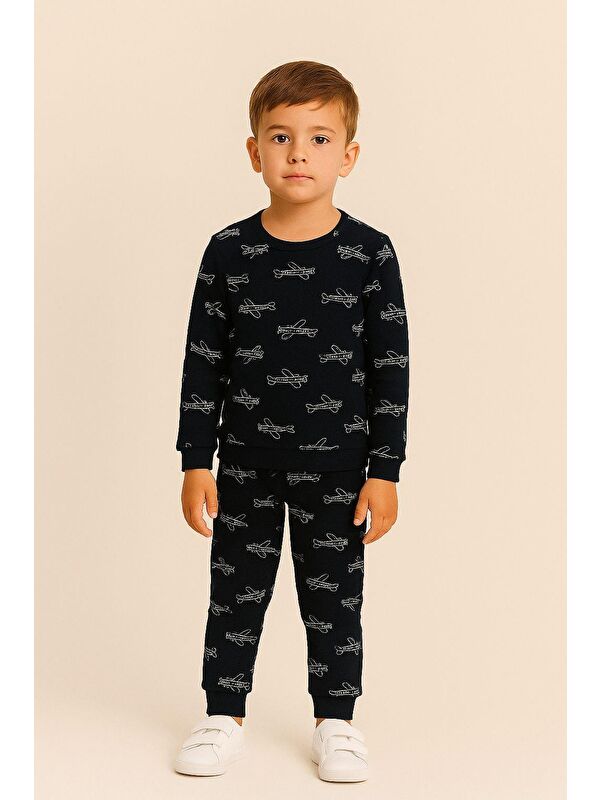 Katia And Bony Erkek Çocuk Uçak Desenli Pijama Takımı