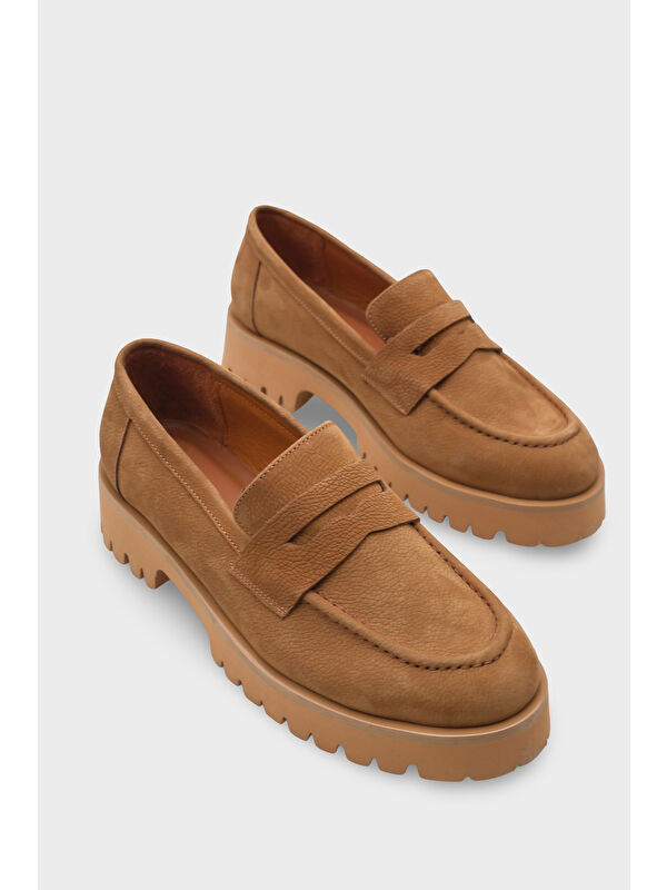 Capone Outfitters Tisha Mantar Tabanlı Deri Kadın Loafer