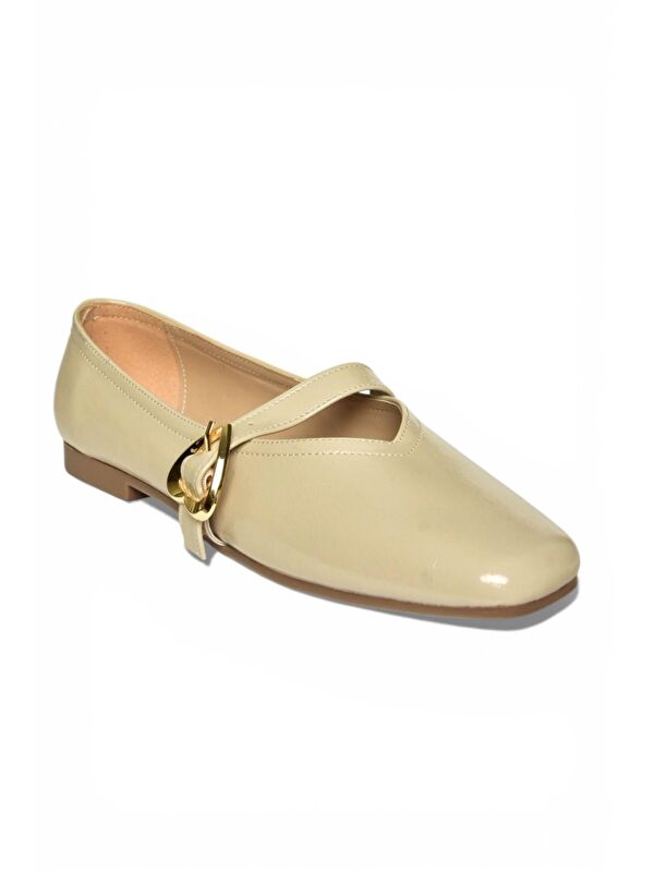 Fox Shoes Bej Kadın Babet Y726632608