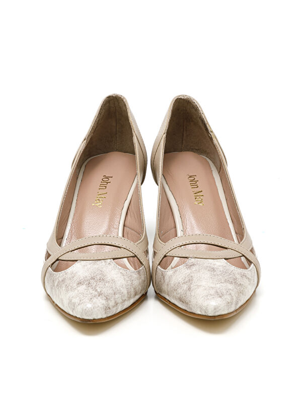 John May Bej John May Stiletto Mar Kadın Topuklu/ MAR-25Y-133-782 Bej-Bej Yılan