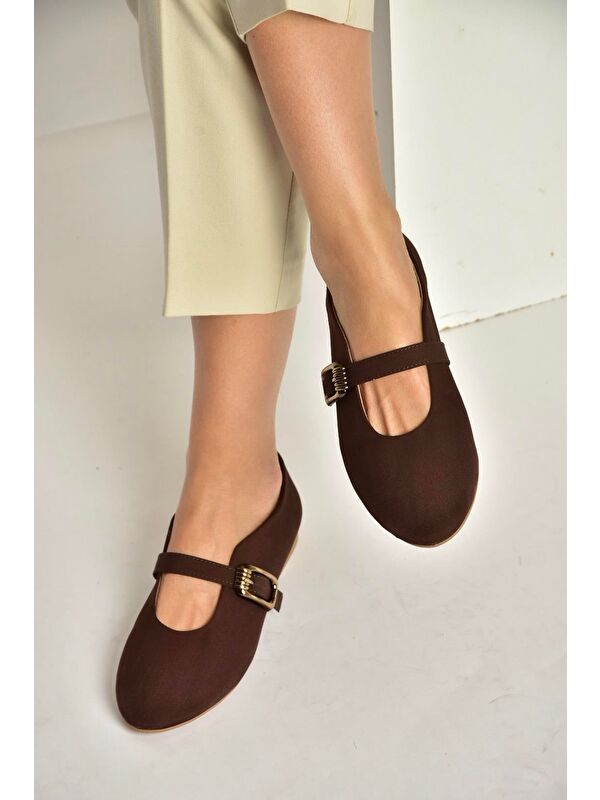 Fox Shoes Kahverengi Kadın Babet Y820650204