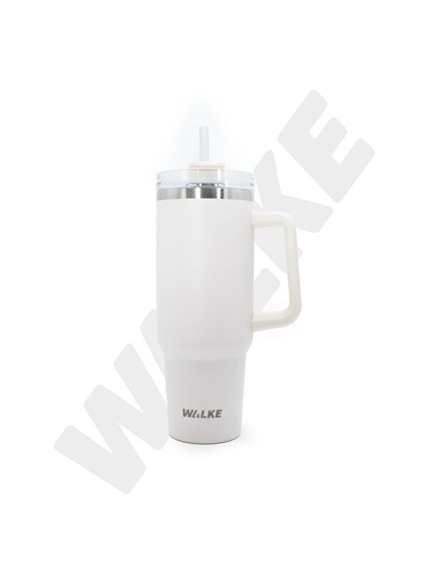 WALKE Luxury Pipetli Bardak Termos 1.2 Litre Bej