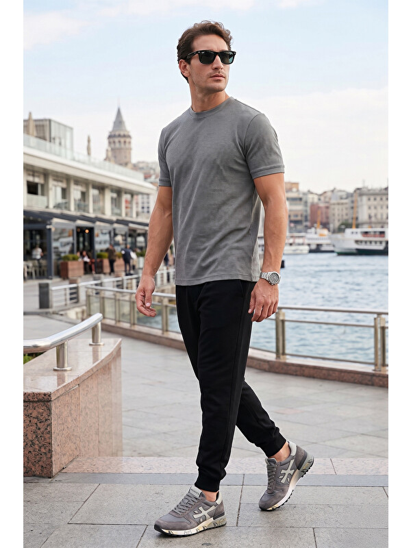 Buratti Streç Pamuklu Slim Fit Sıfır Yaka Tişört 5902639