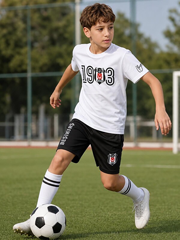 Beşiktaş 1903 Klasik Büyük Çocuk 10-13 Yaş Takım - Beyaz