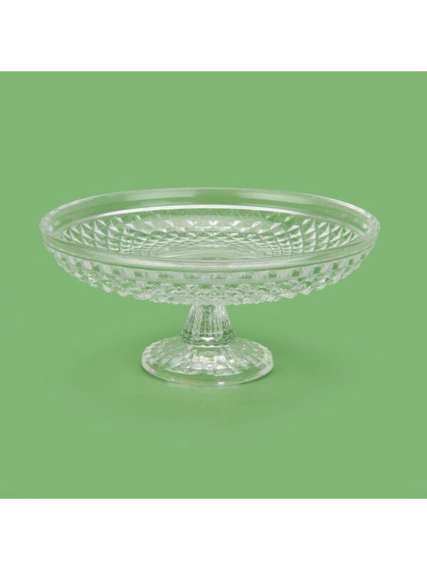Alegre Glass Espina Ayaklı Sunumluk - Şeffaf - 19x11 cm