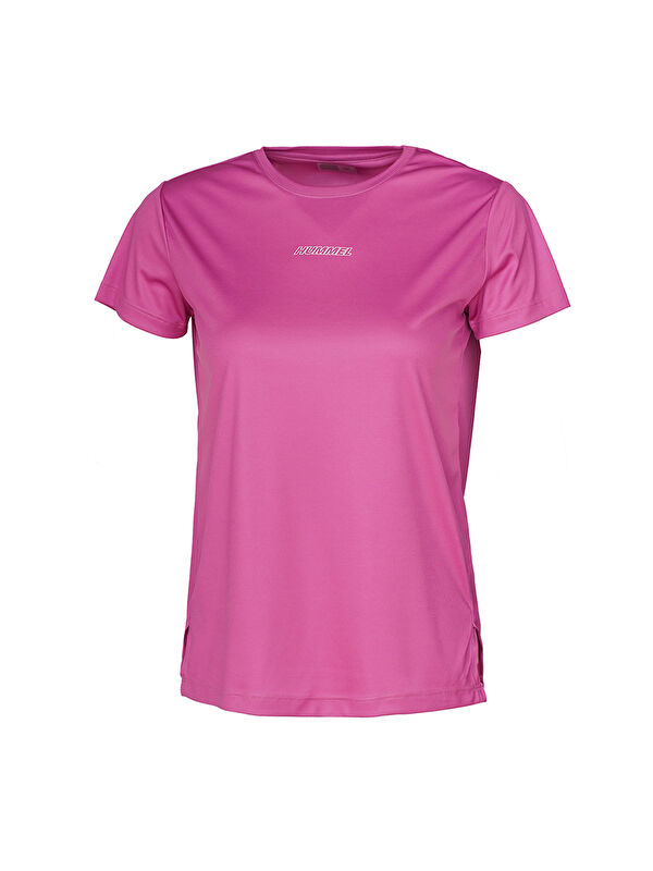 Hummel Renglon Kadın Pembe Yuvarlak Yaka Tişört