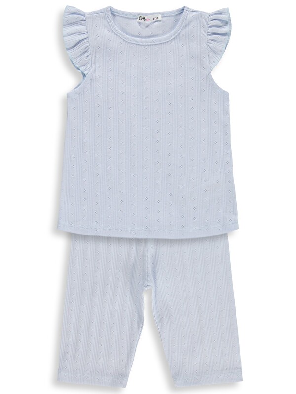 Civil Girls Kaprili 2-5 Yaş Pijama Takımı - Mavi