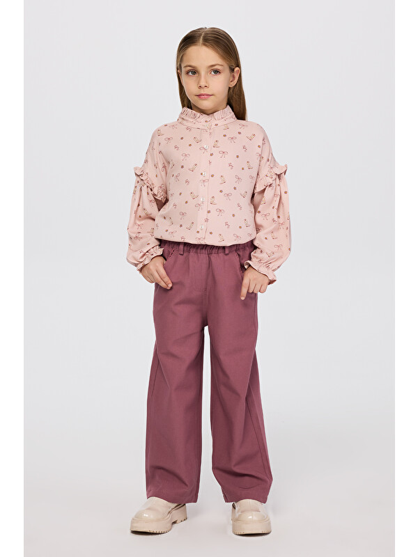 Panço Kız Çocuk Gül Pantolon
