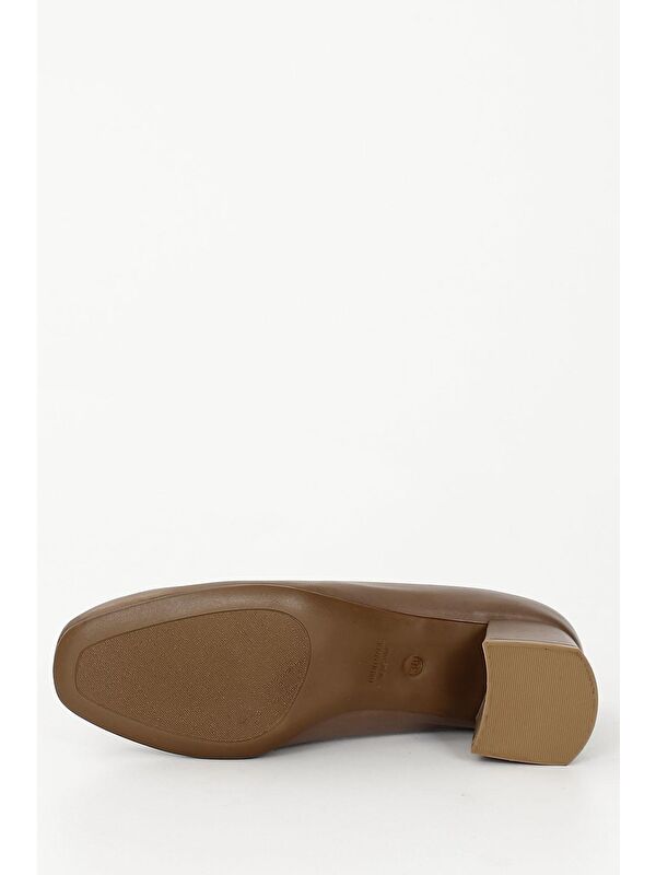 VİZON Hakiki Deri Orta Kalın Topuklu Kadın Ayakkabı 24226 - Görsel 8