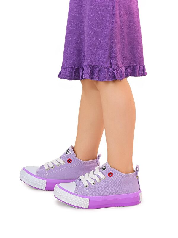 Tinna Bağcıklı Kız Bebek Keten Spor Ayakkabı - Görsel 3