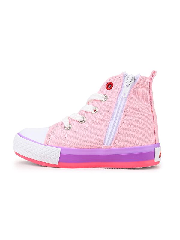 Tinna Bağcıklı Kız Bebek Boğazlı Keten Spor Ayakkabı - Görsel 5