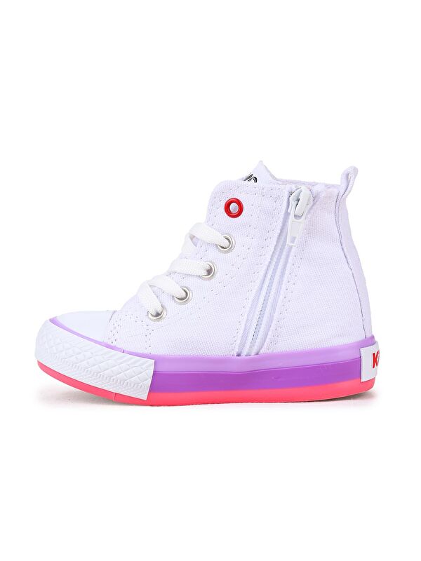 Tinna Bağcıklı Kız Bebek Boğazlı Keten Spor Ayakkabı - Görsel 5