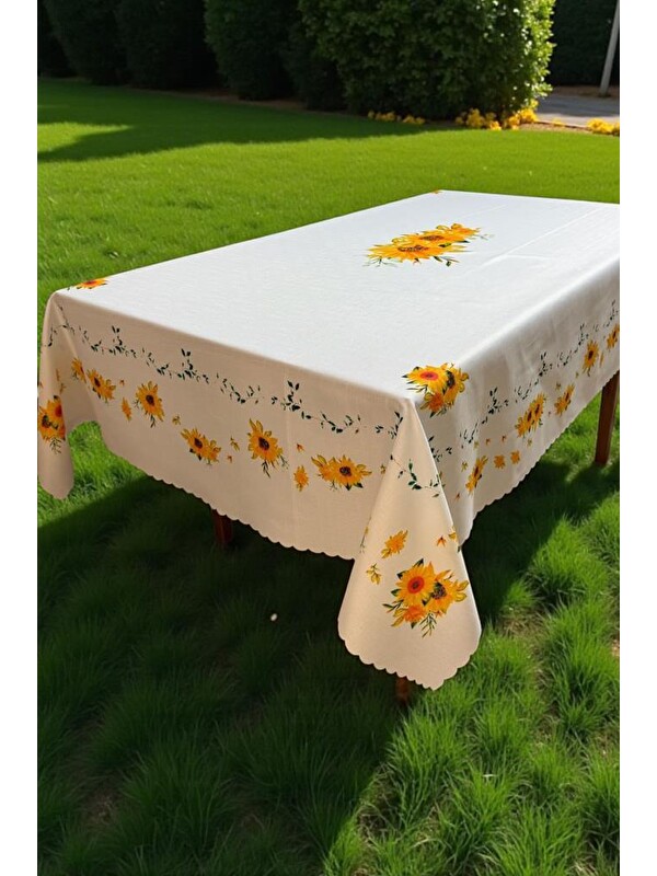 Çeyiz Diyarı Ayçiçek Dertsiz Masa Örtüsü 150x220 cm