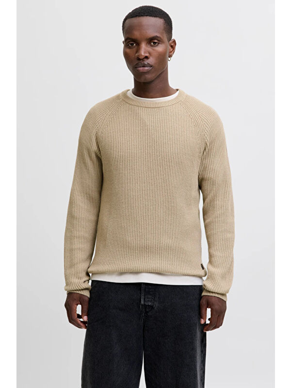 Jack & Jones Jjpannel Pamuk Karışım Regular Fit Bisiklet Yaka Kazak 12278916