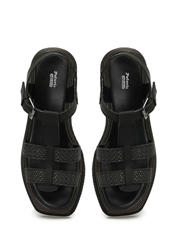 325064.Z 5FX Gri Kadın Dolgu Topuk Sandalet - Görsel 5