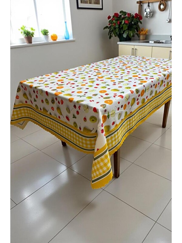 Çeyiz Diyarı Limonya Dertsiz Masa Örtüsü 150x220 cm